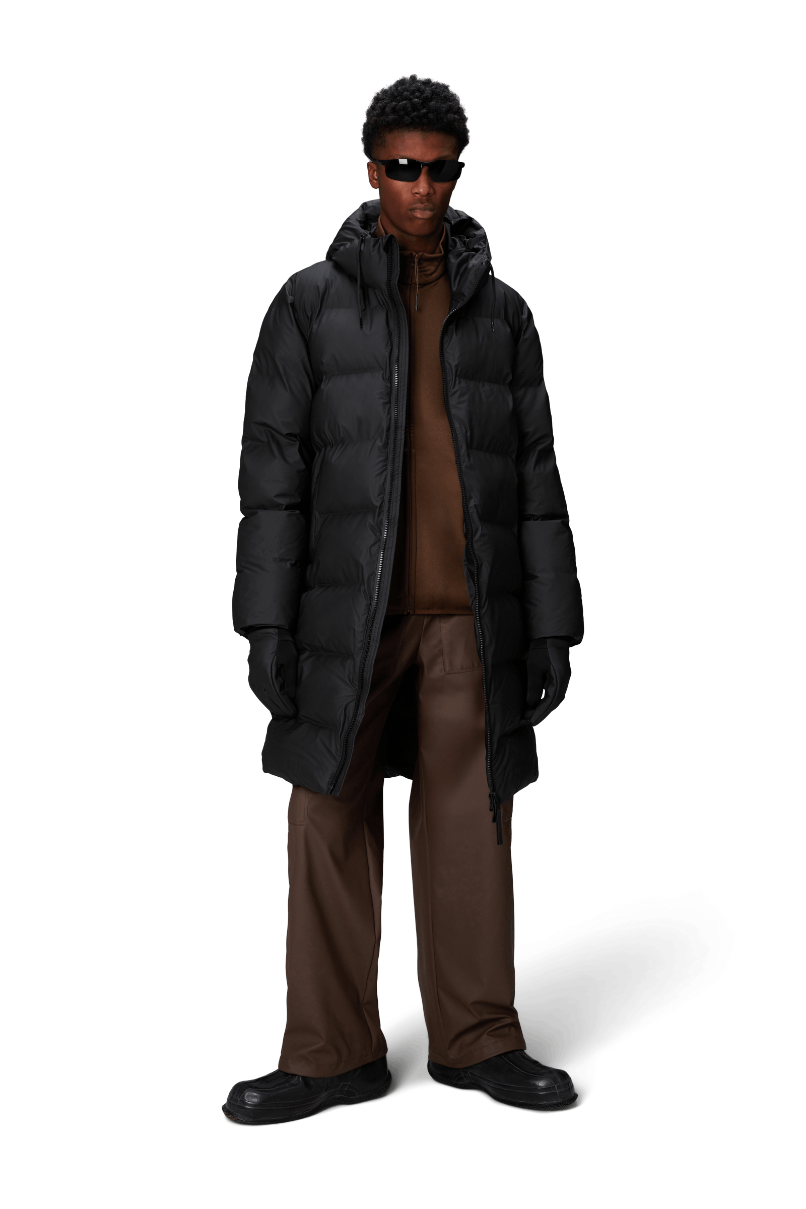 Alta Longer Puffer Jacket, Black