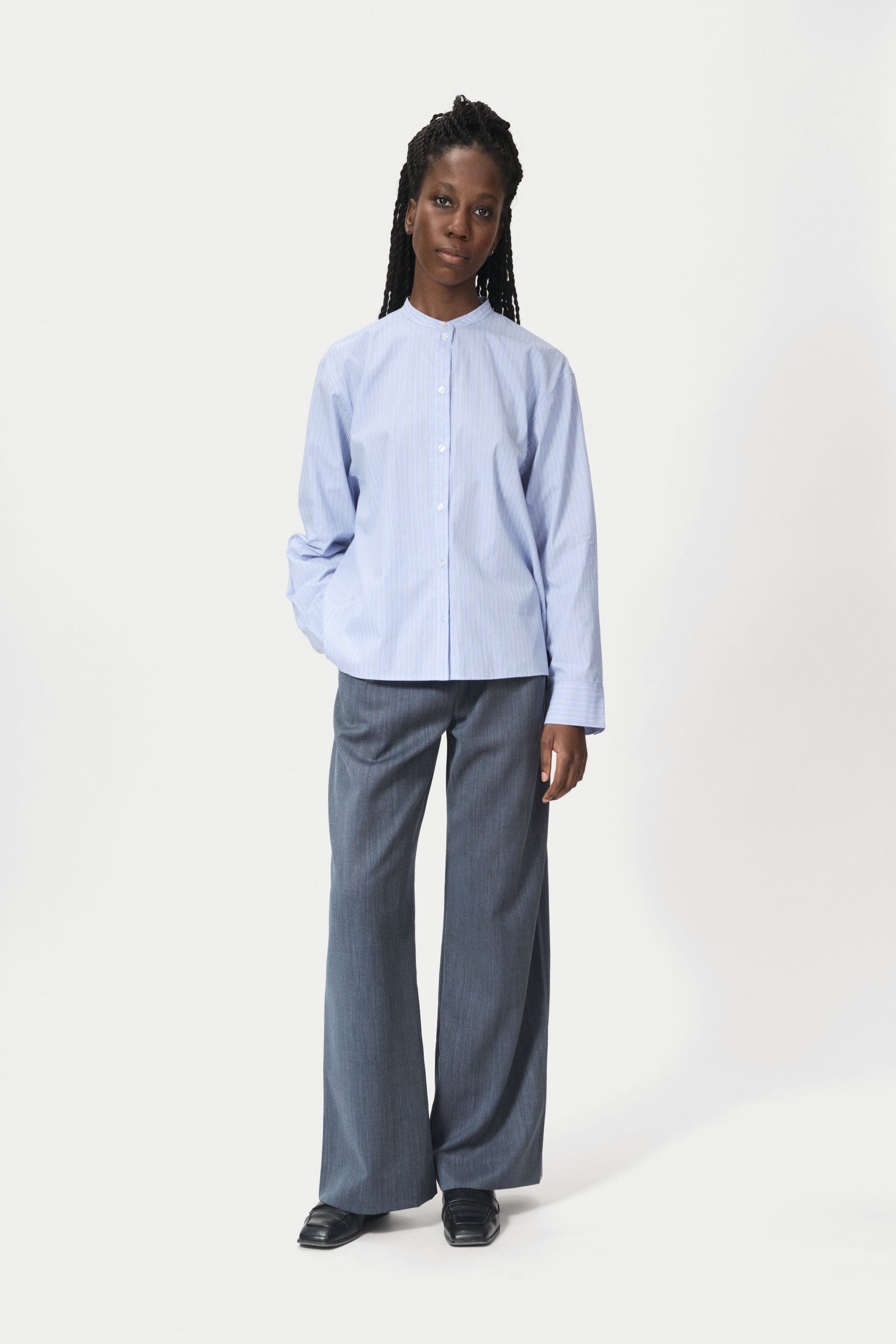 Florian Shirt, Blue Heron Stripe