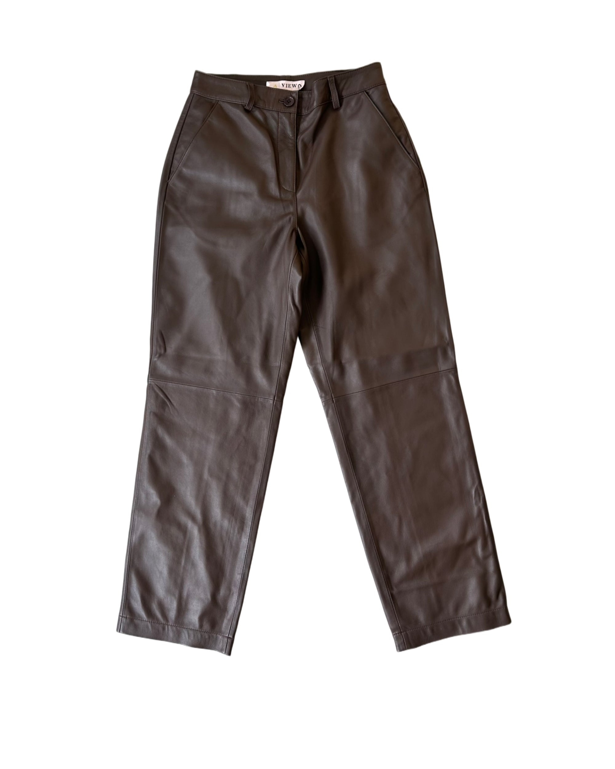 Shane leather pants, Dark Brown