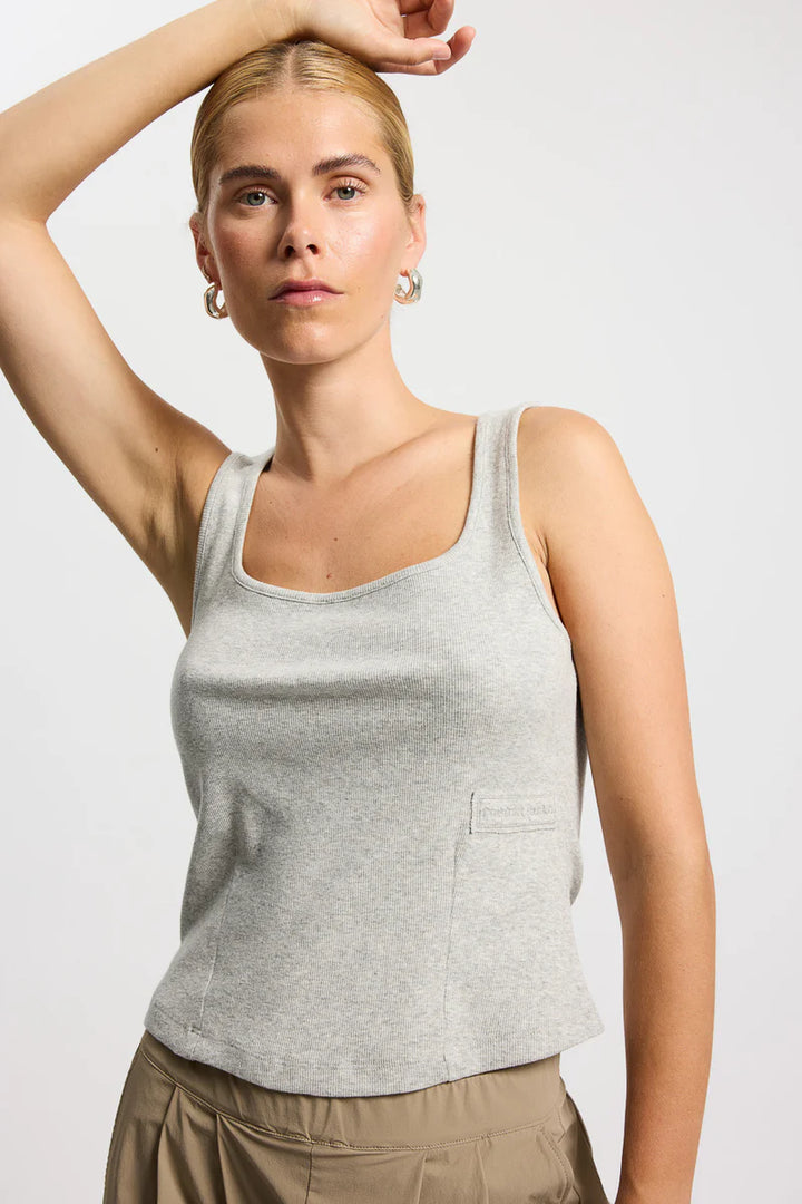 Elevate short top, Grey Melange