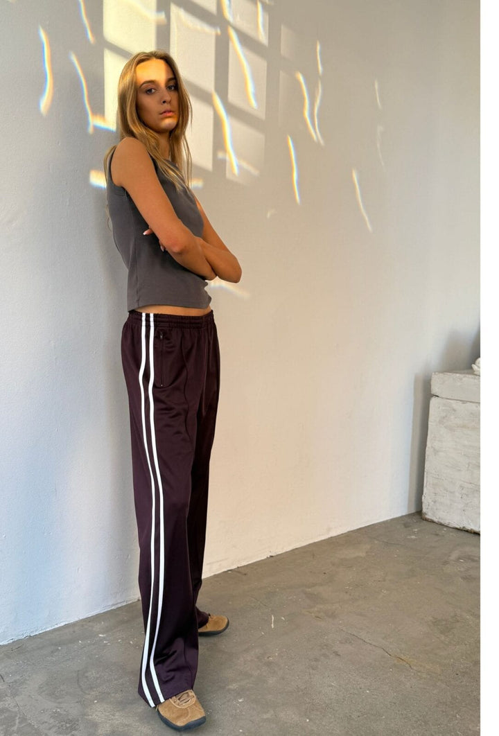 Mia Pants - Wine/White // FORPÖNTUN