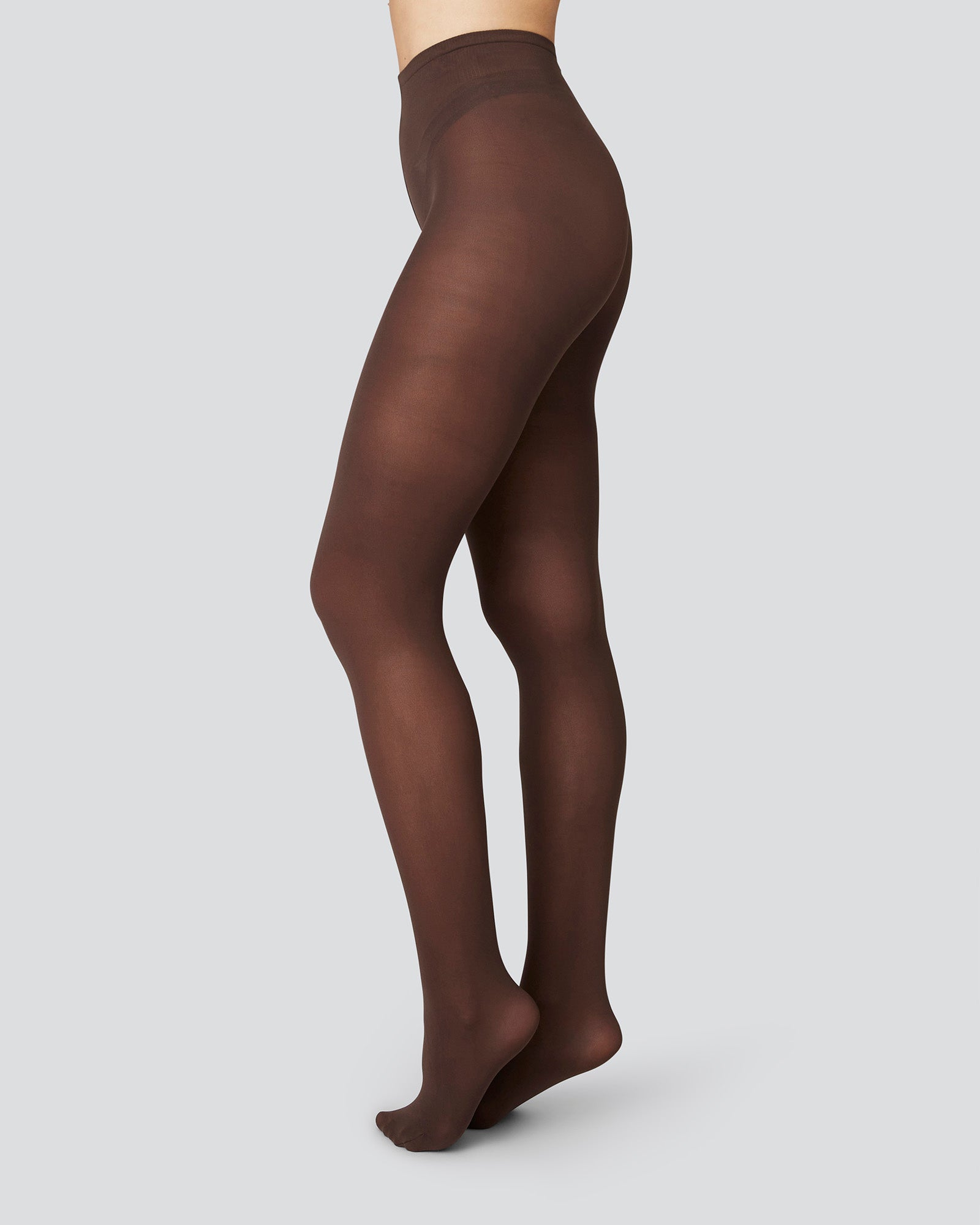 Olivia Premium Tights - Dark Brown