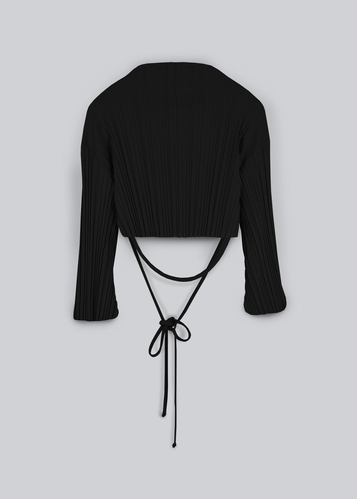 Pre-loved I Pleated Cropped Tie Blouse