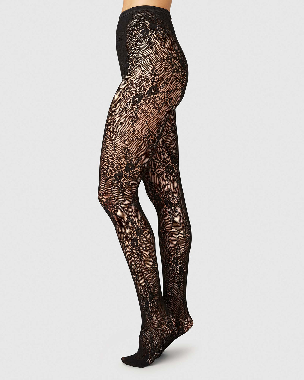 Rosa Lace Tights - Black