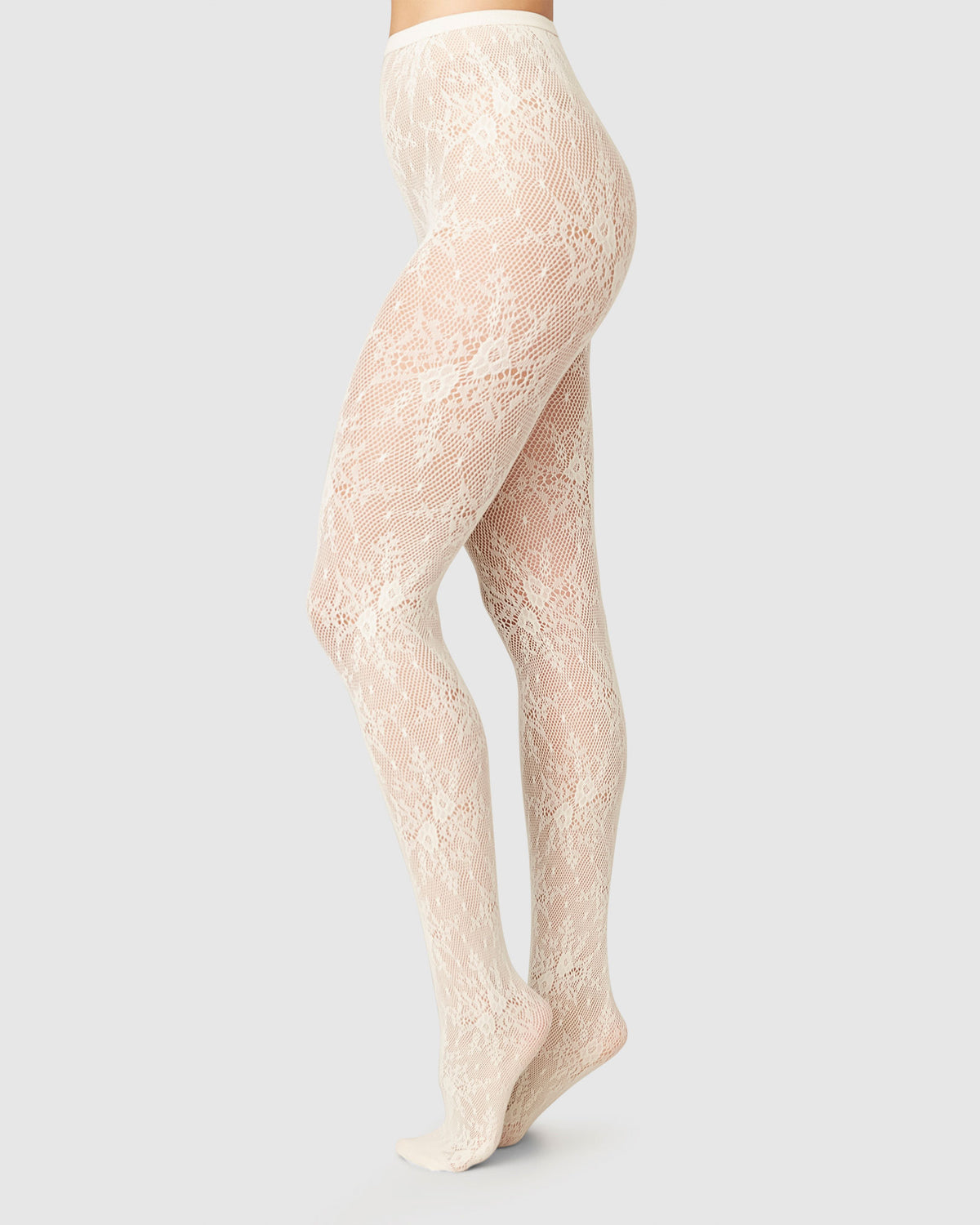 Rosa Lace Tights - Ivory