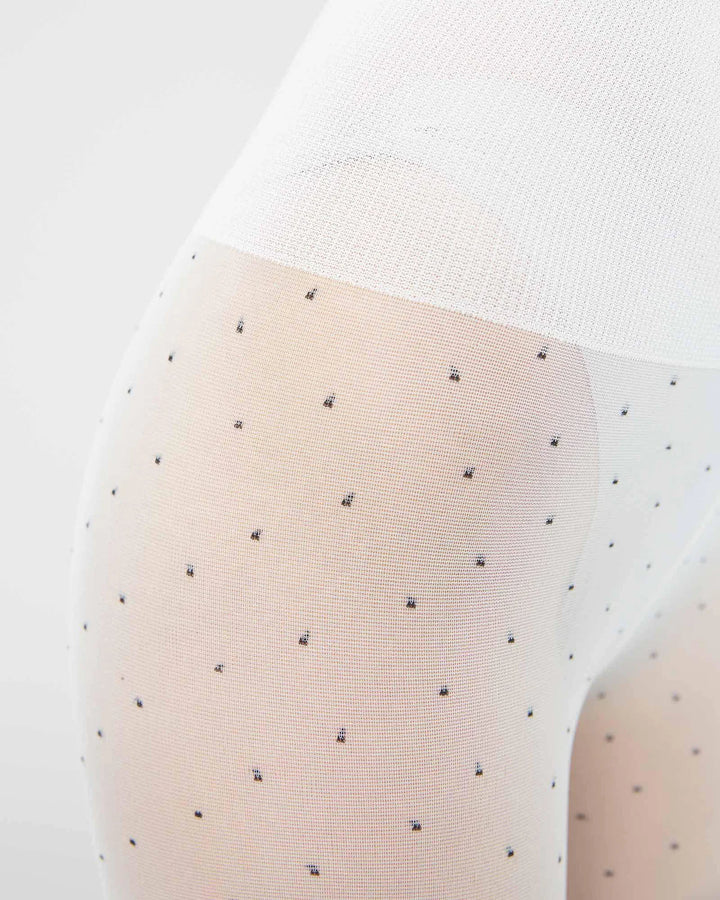 Eira Petite Dots Tights, Ivory