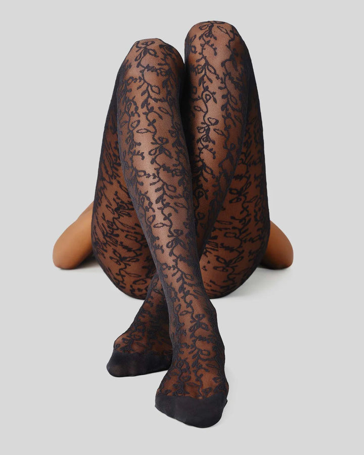 Lo Lace Tights, Black