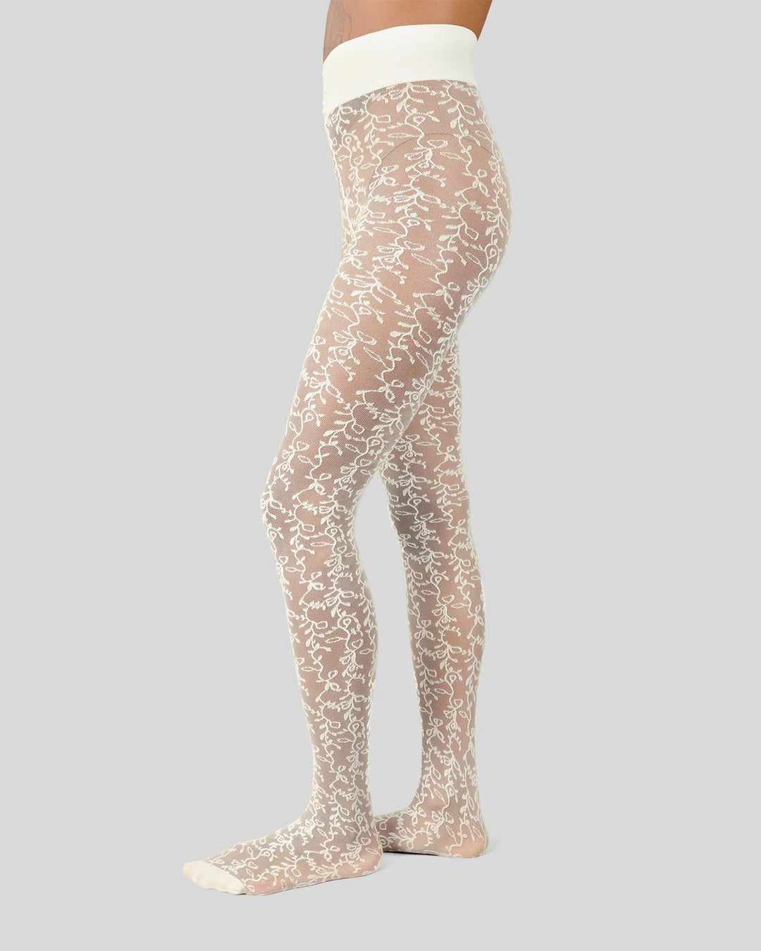 Lo Lace Tights, Ivory