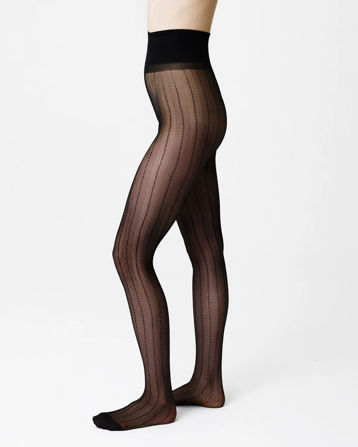 Viveca Stripe Tights - Black