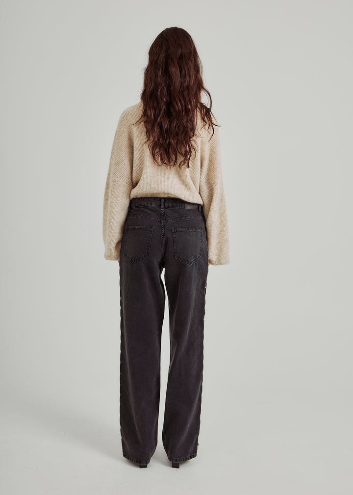 Kenzie Lace Jeans - Washed Black