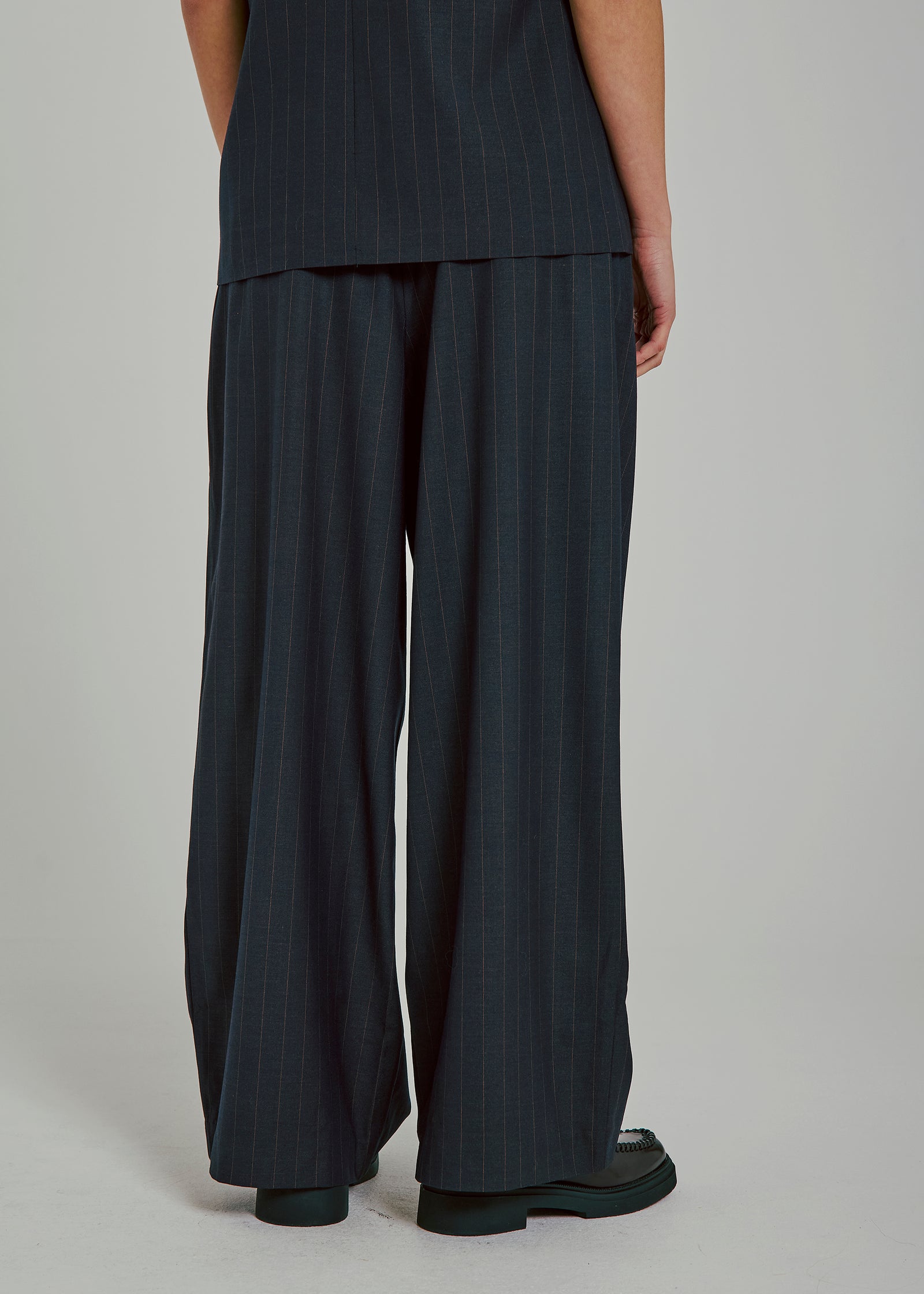 Kandria Pants, Brown Pinstripe