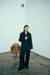 Kandria Shaped Blazer, Brown Pinstripe
