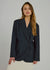 Kandria Shaped Blazer, Brown Pinstripe