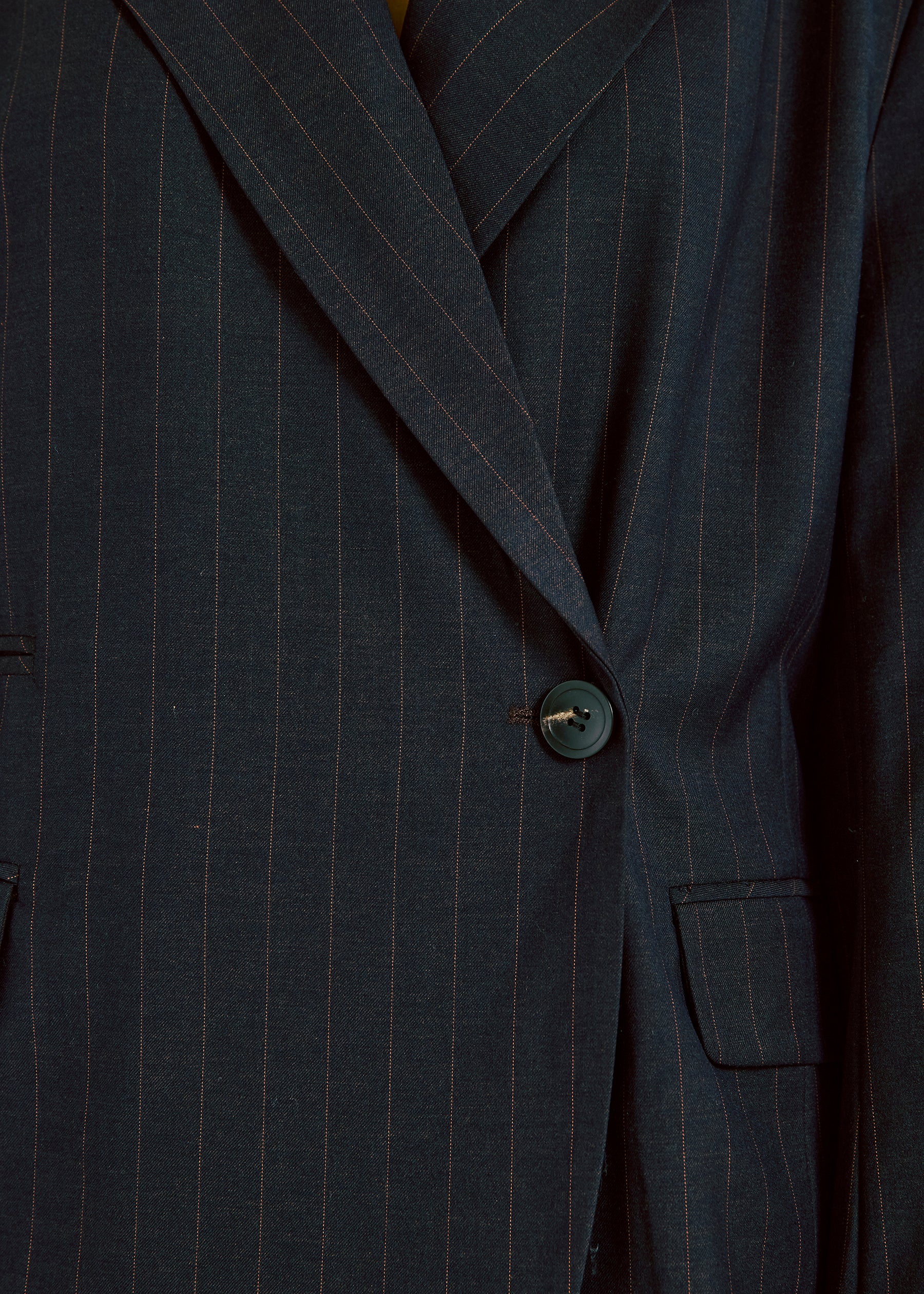 Kandria Shaped Blazer, Brown Pinstripe