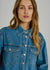 Kenzie lace denim shirt, Denim Blue