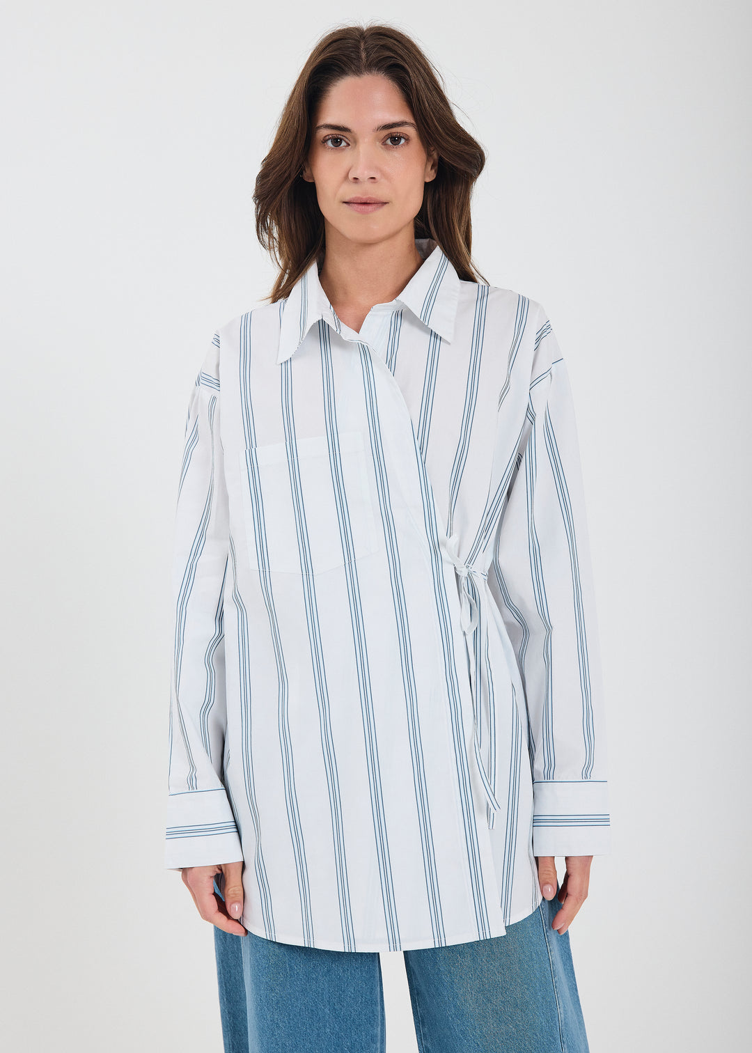 Apio Shirt, White Stripe