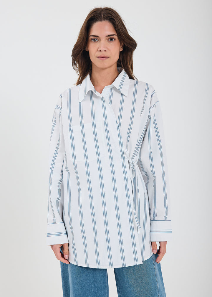 Apio Shirt, White Stripe