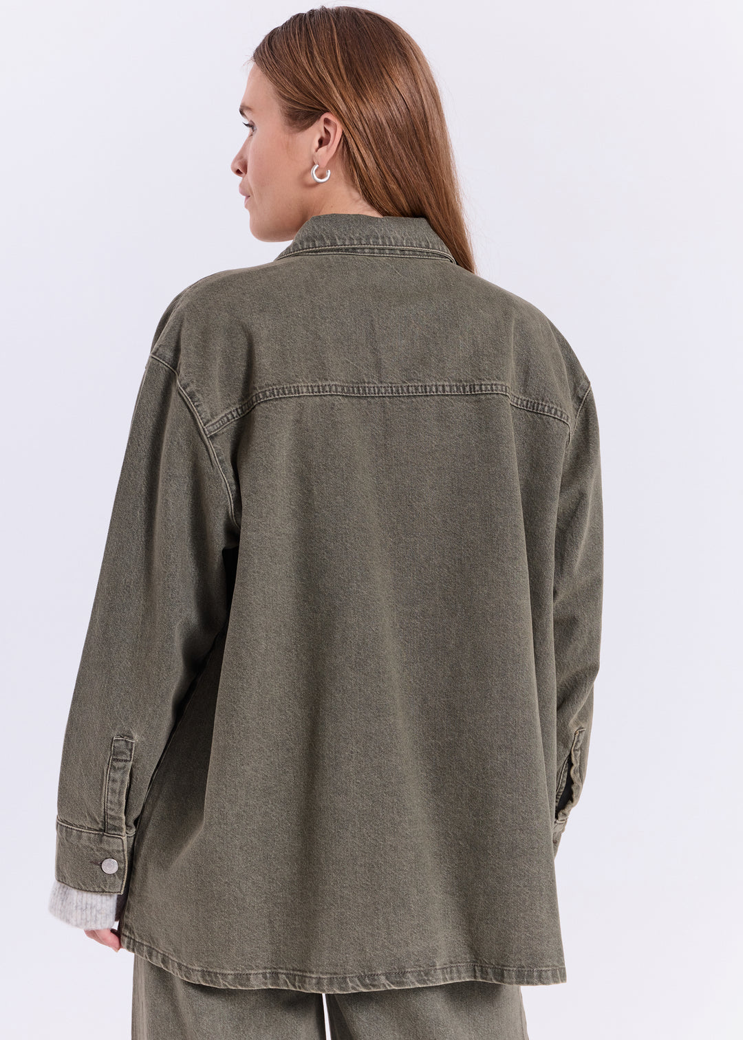 Larissa Denim Shirt - Dark Green