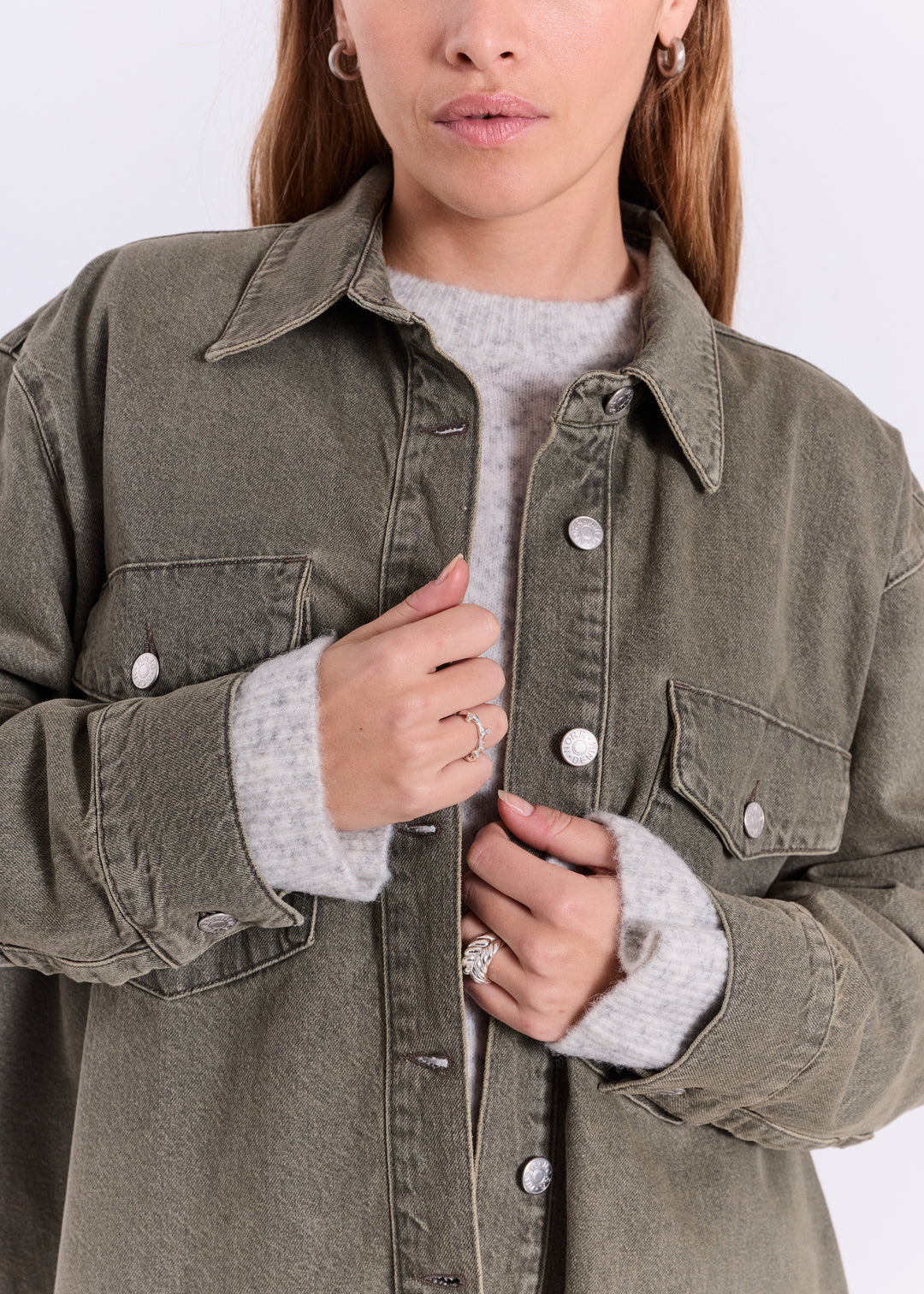 Larissa Denim Shirt - Dark Green