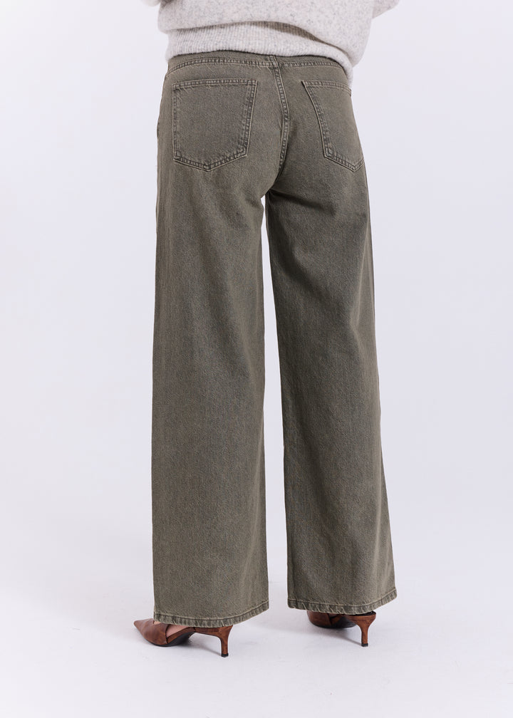 Kenzie Wide Jeans - Dark Green