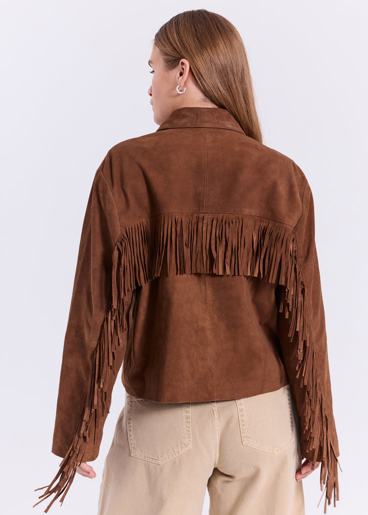 Nathalio Suede Shirt - Caramel Brown
