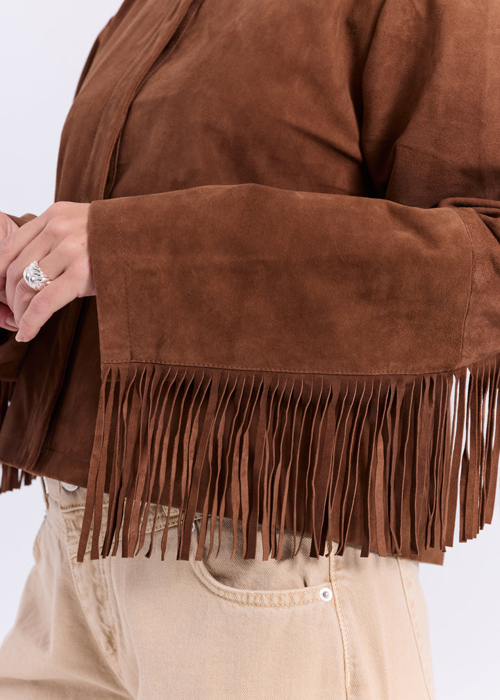 Nathalio Suede Shirt - Caramel Brown