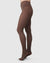 Ylva Fishbone Wool Tights - Mid Brown