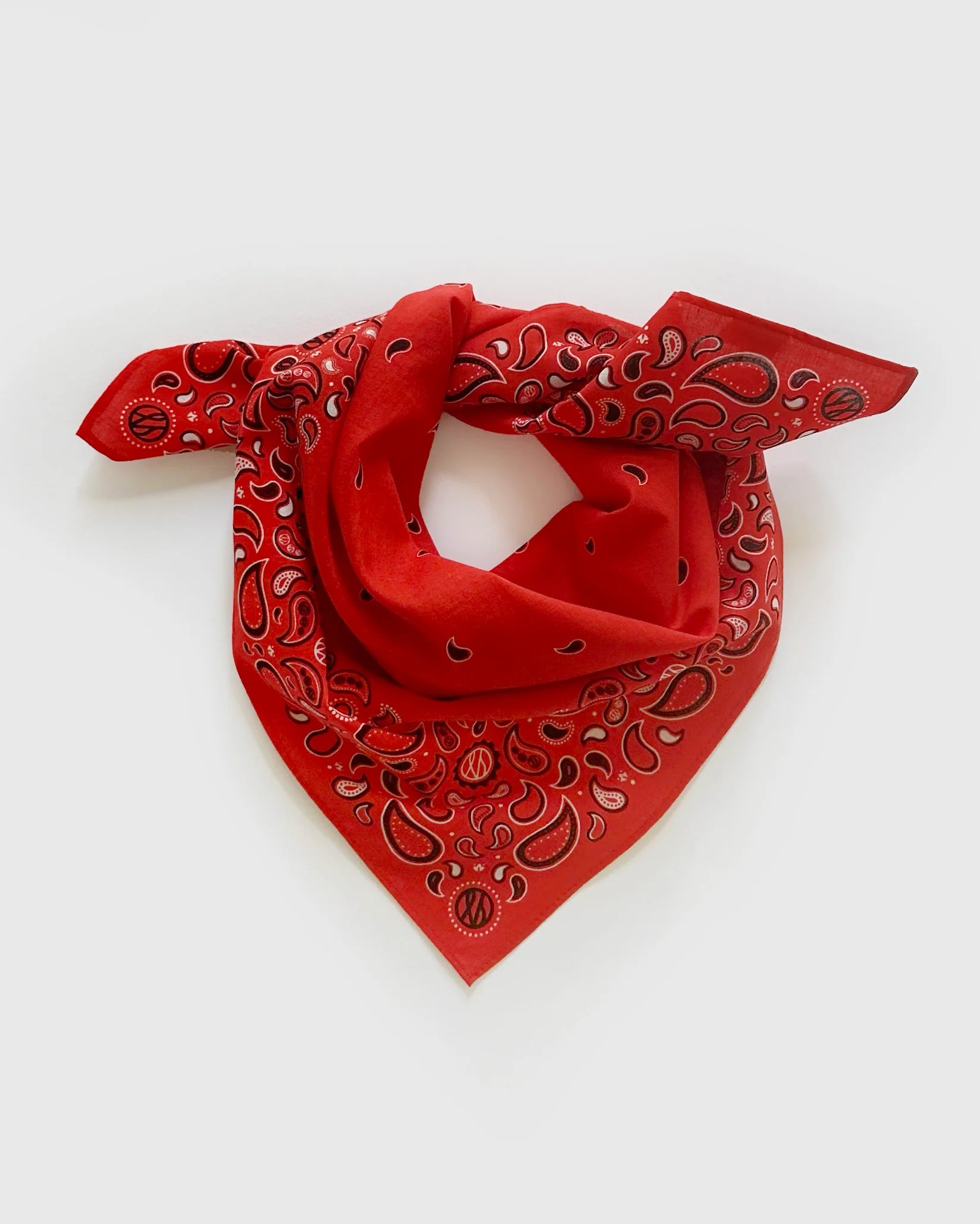 Cotton Paisley Scarf, Red
