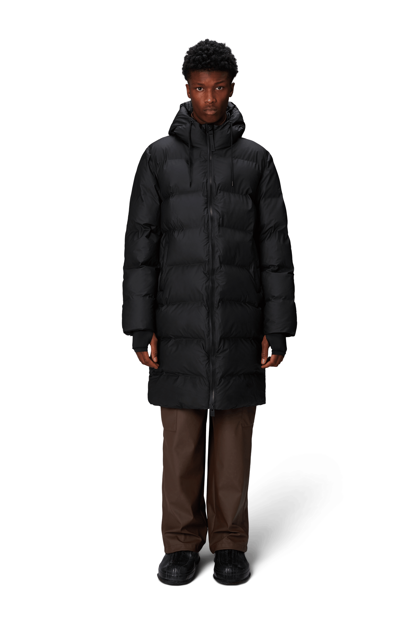 Alta Longer Puffer Jacket, Black