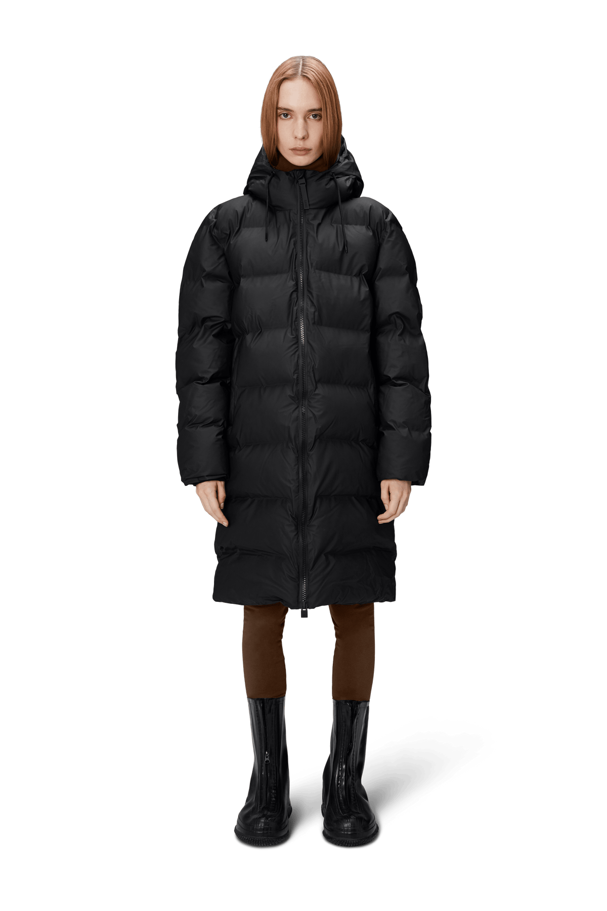 Alta Longer Puffer Jacket, Black