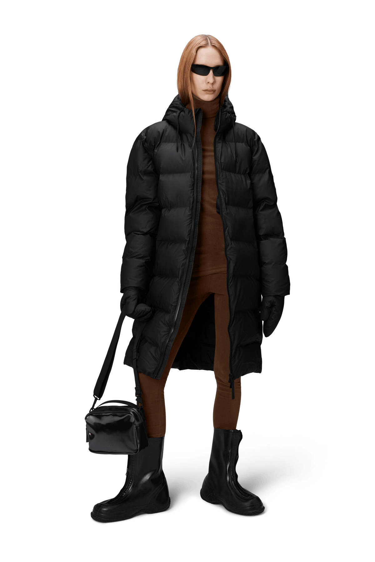 Alta Longer Puffer Jacket, Black