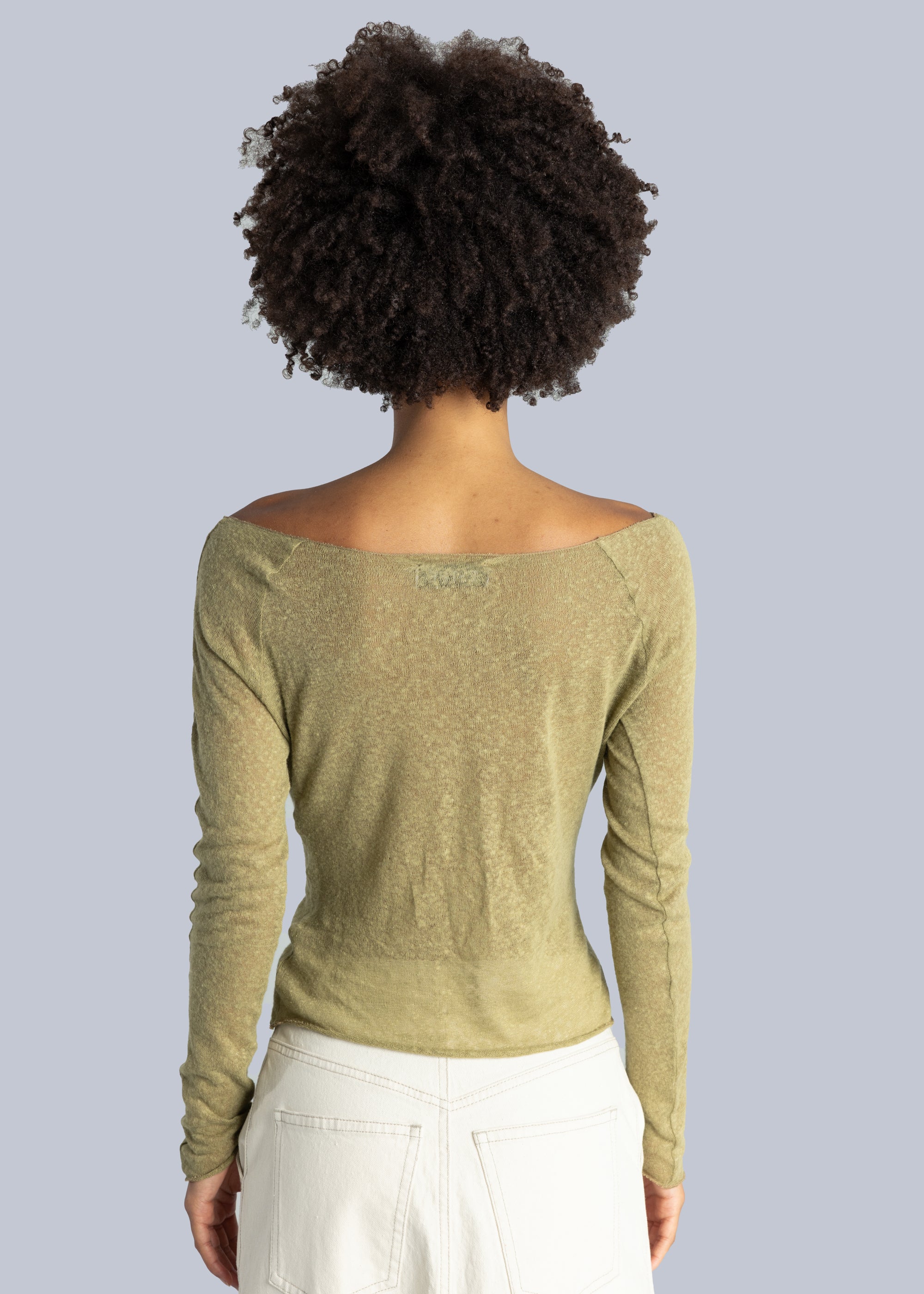 Knitted Boat Neck Top