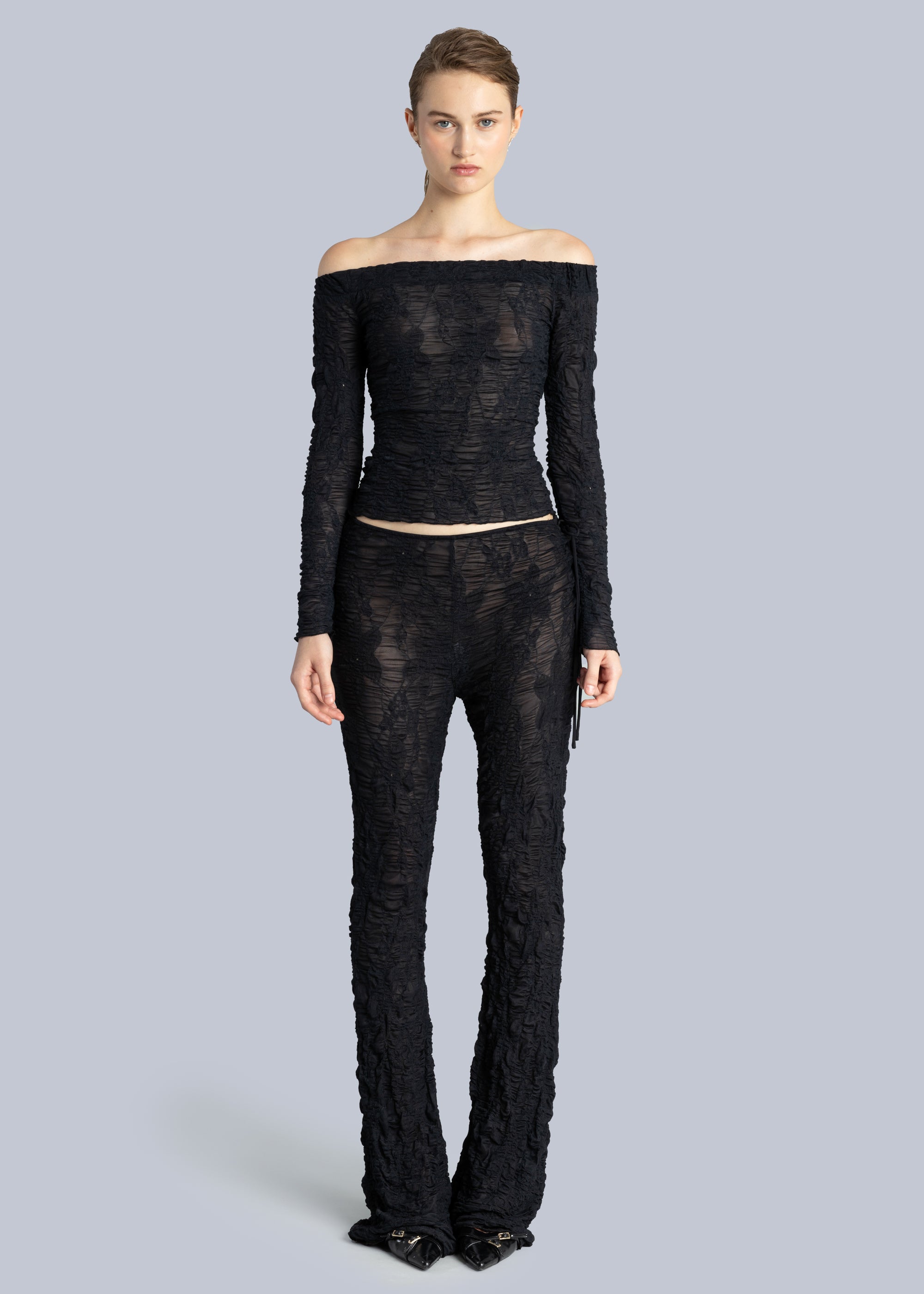 Jacquard Flared Trousers