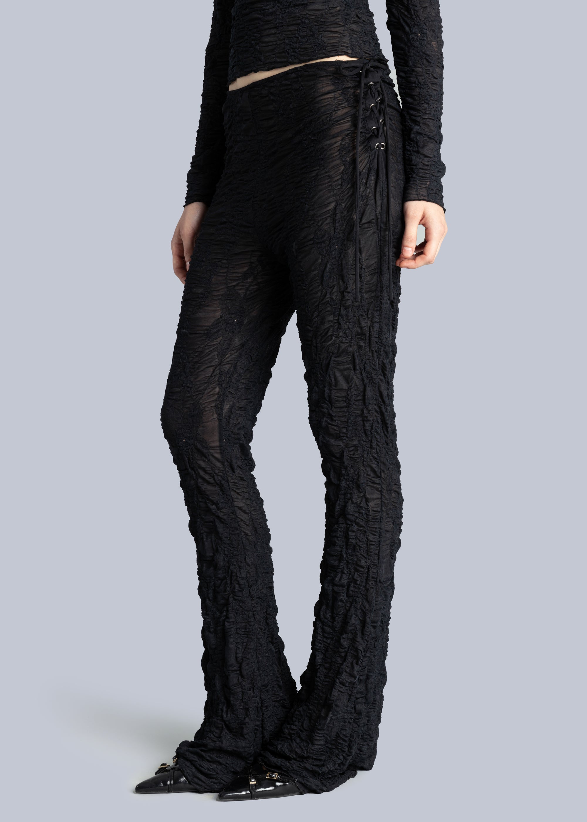Jacquard Flared Trousers