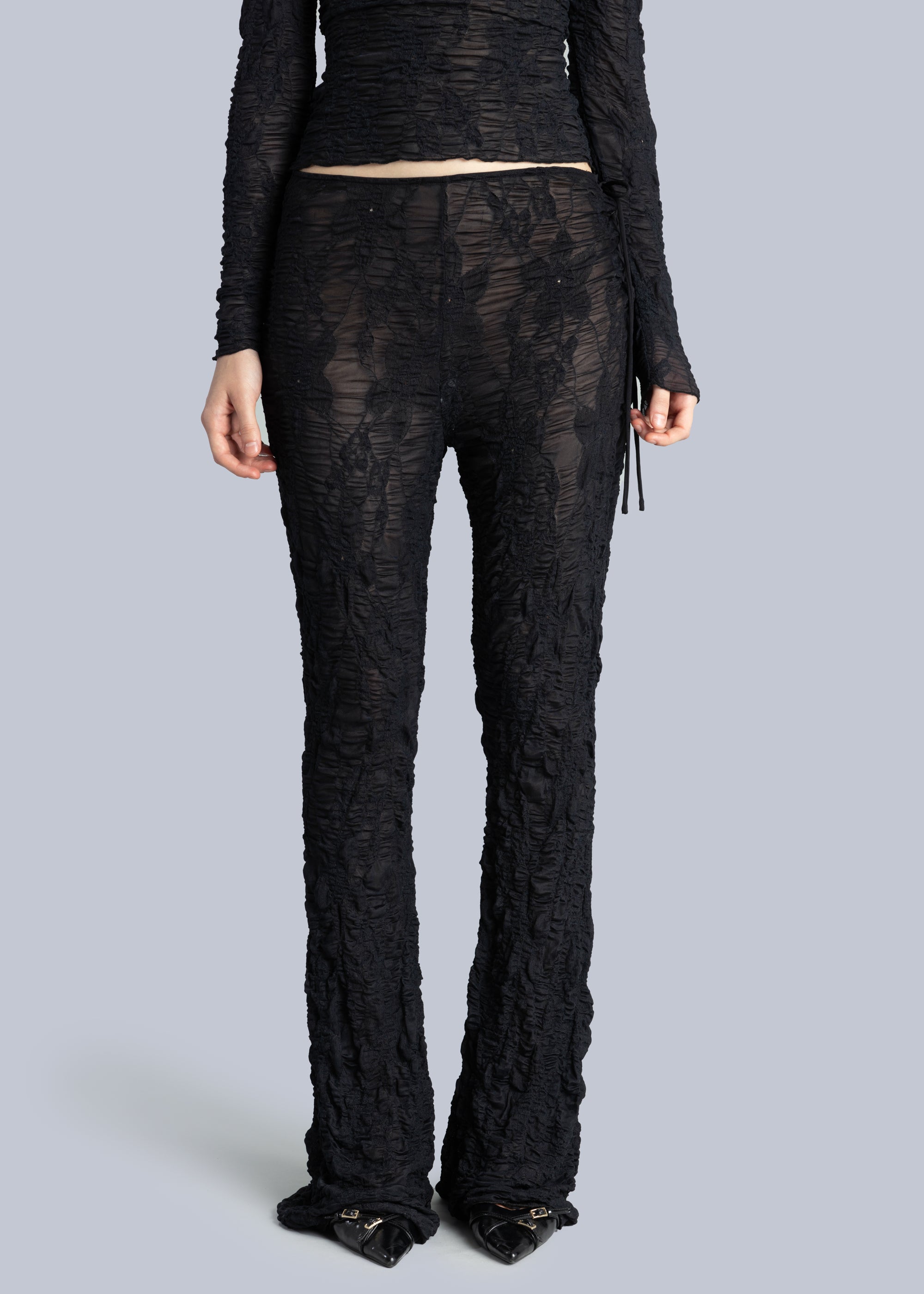 Jacquard Flared Trousers