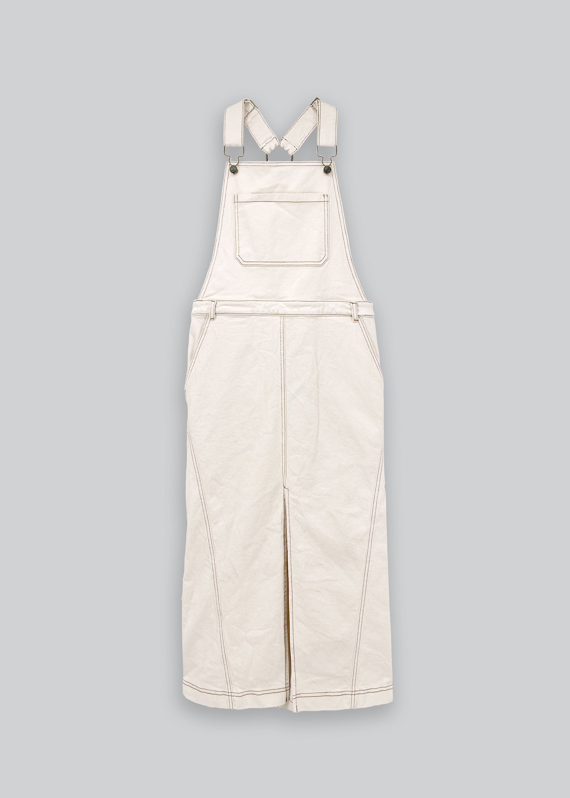 Denim Dungaree Midi Dress