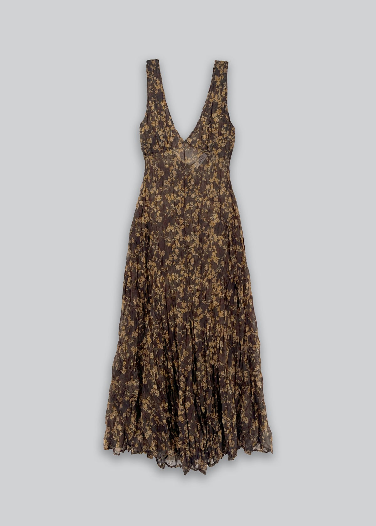 Crinkle Chiffon Midi Dress