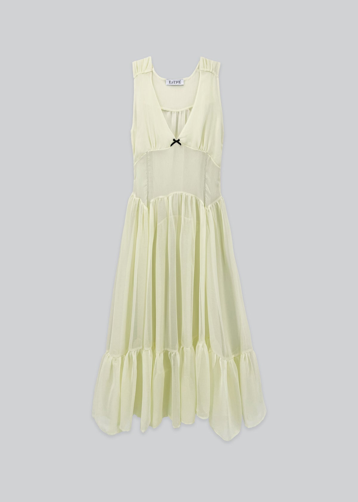 Chiffon V-Neck Midi Dress