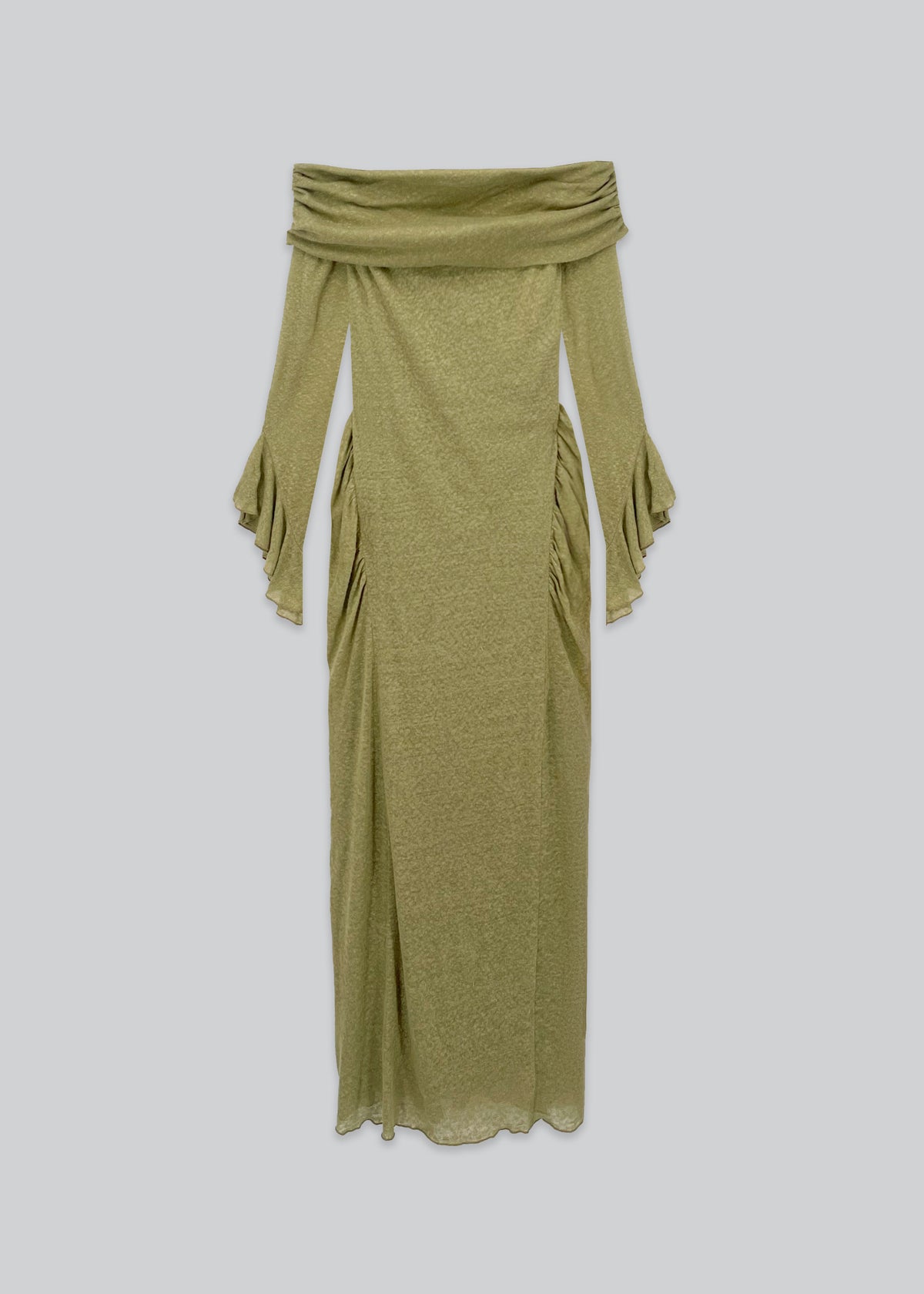 Off Shoulder Knitted Maxi Dress