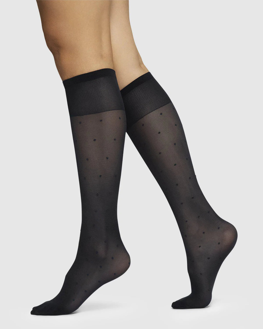 Doris Dots Knee-Highs - Black