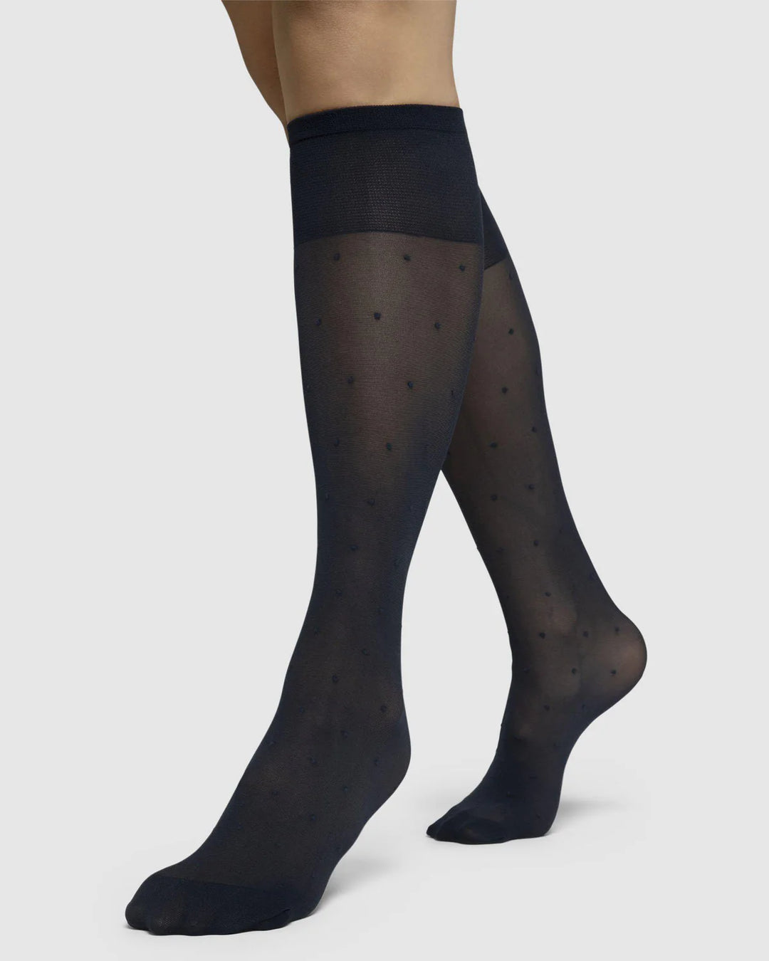 Doris Dots Knee-Highs - Black