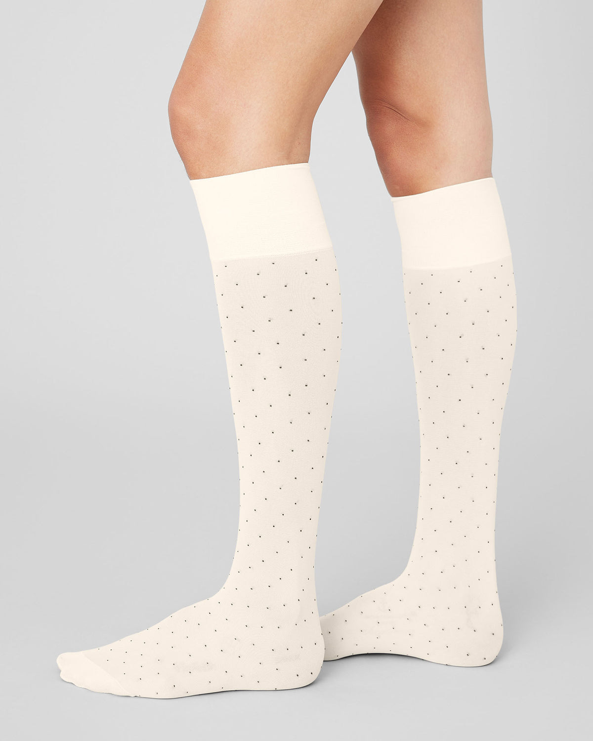 Eira Petite Dots Knee-Highs - Ivory