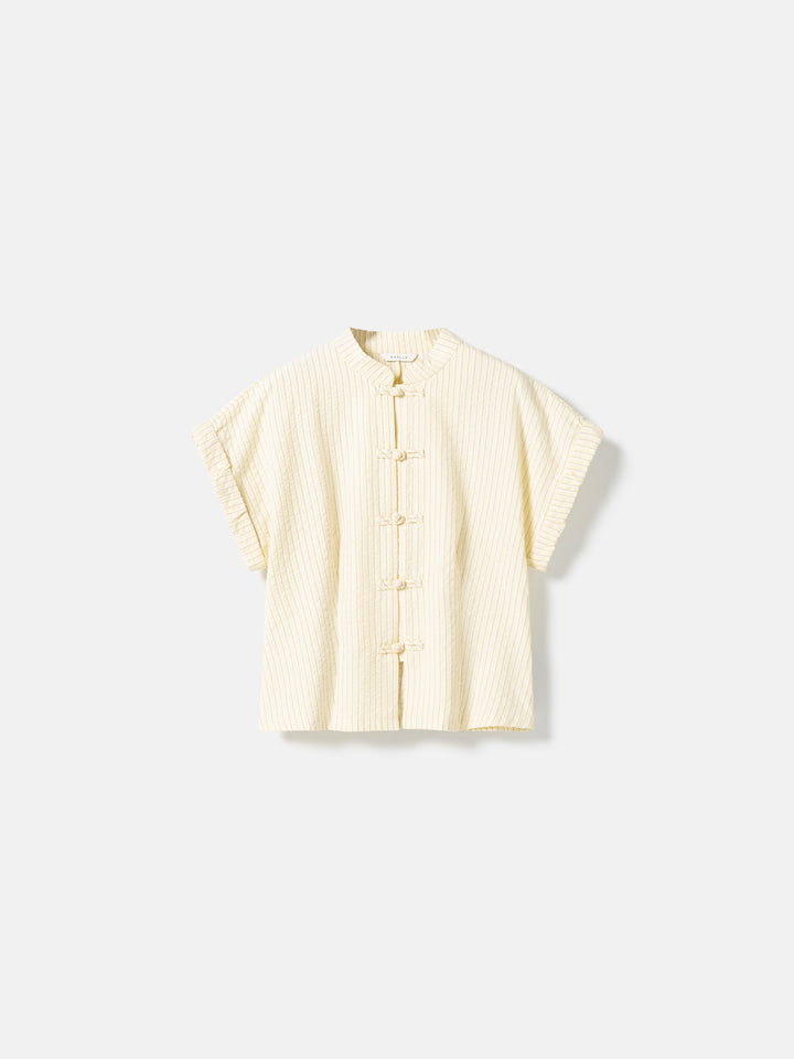 Norma Blouse - Butter Stripe