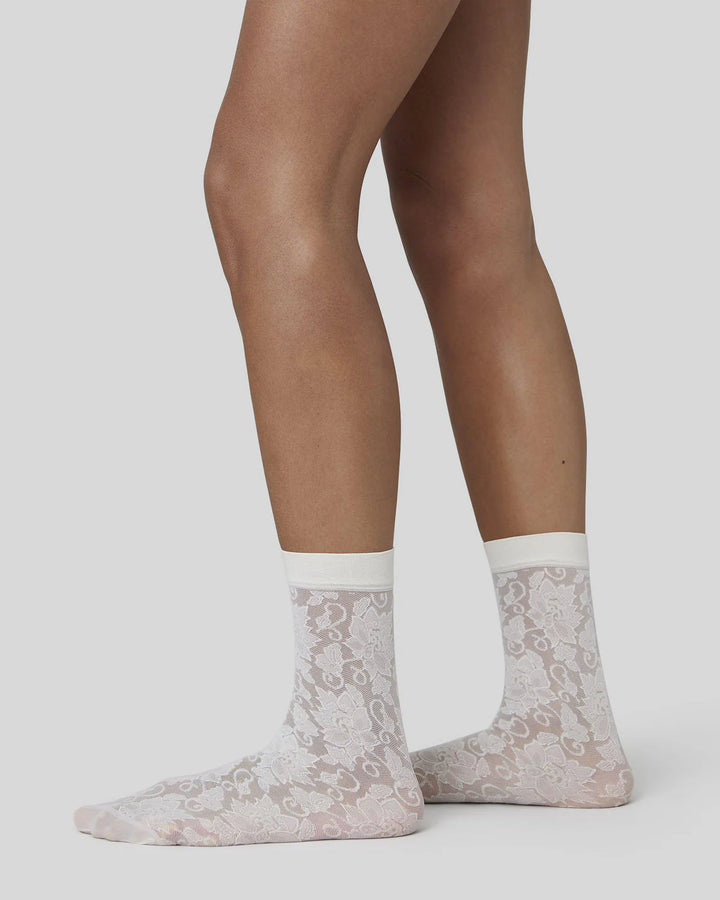Lily Lace Socks, Ivory