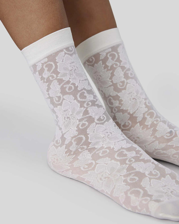 Lily Lace Socks, Ivory
