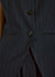 Kandria Waistcoat, Brown Pinstripe