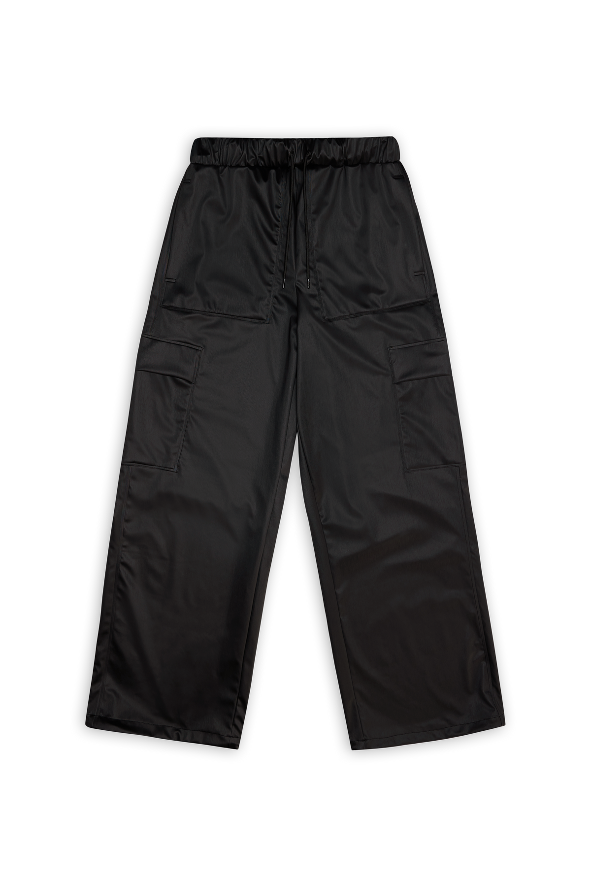 Cargo Rain Pants Wide, Black Grain