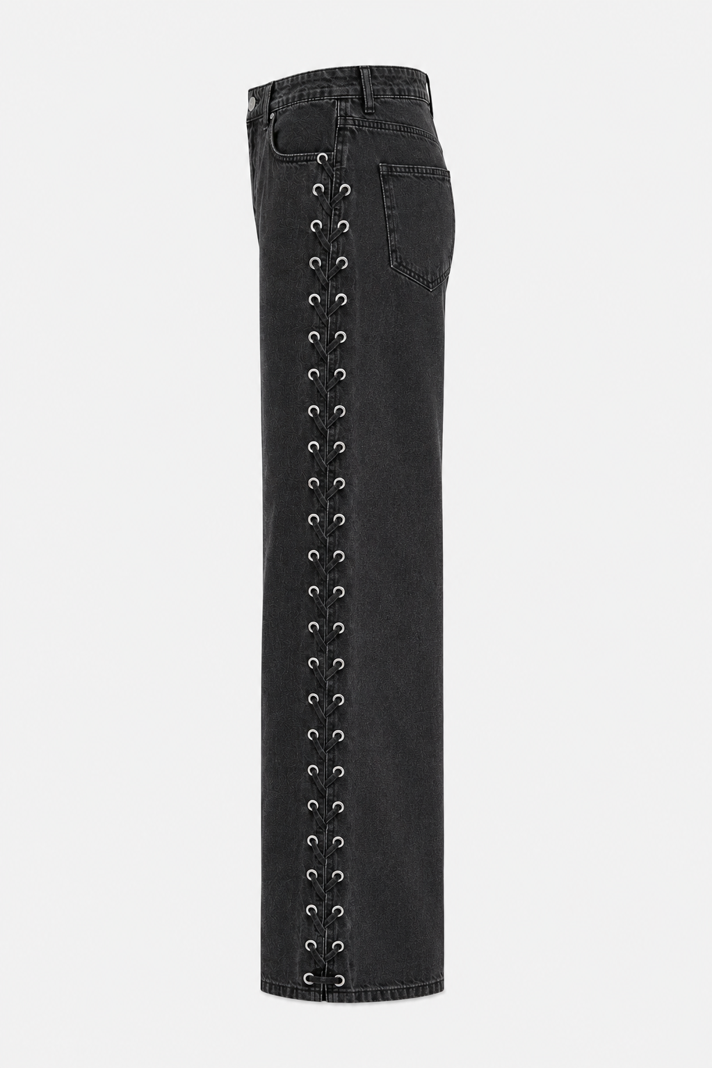 Kenzie Lace Jeans - Washed Black