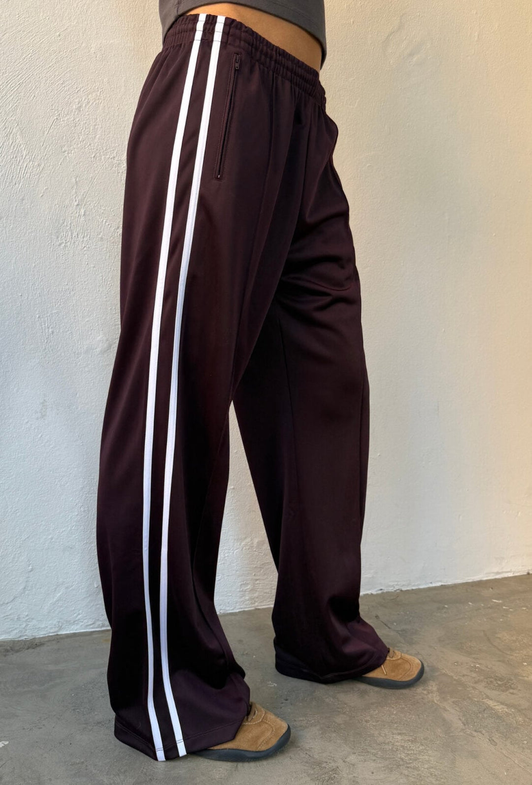 Mia Pants - Wine/White // FORPÖNTUN