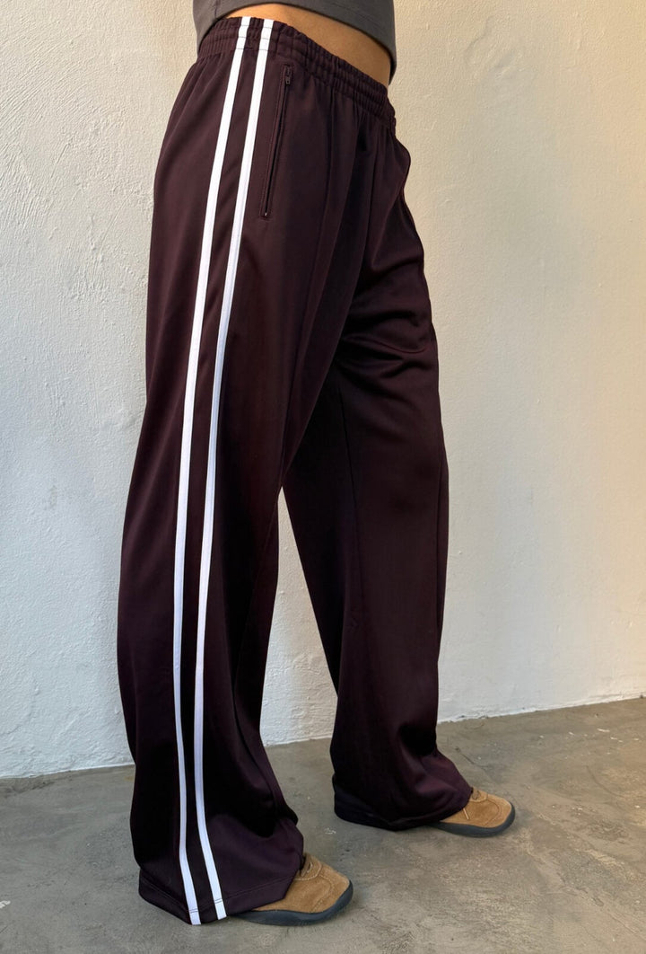 Mia Pants - Wine/White // FORPÖNTUN